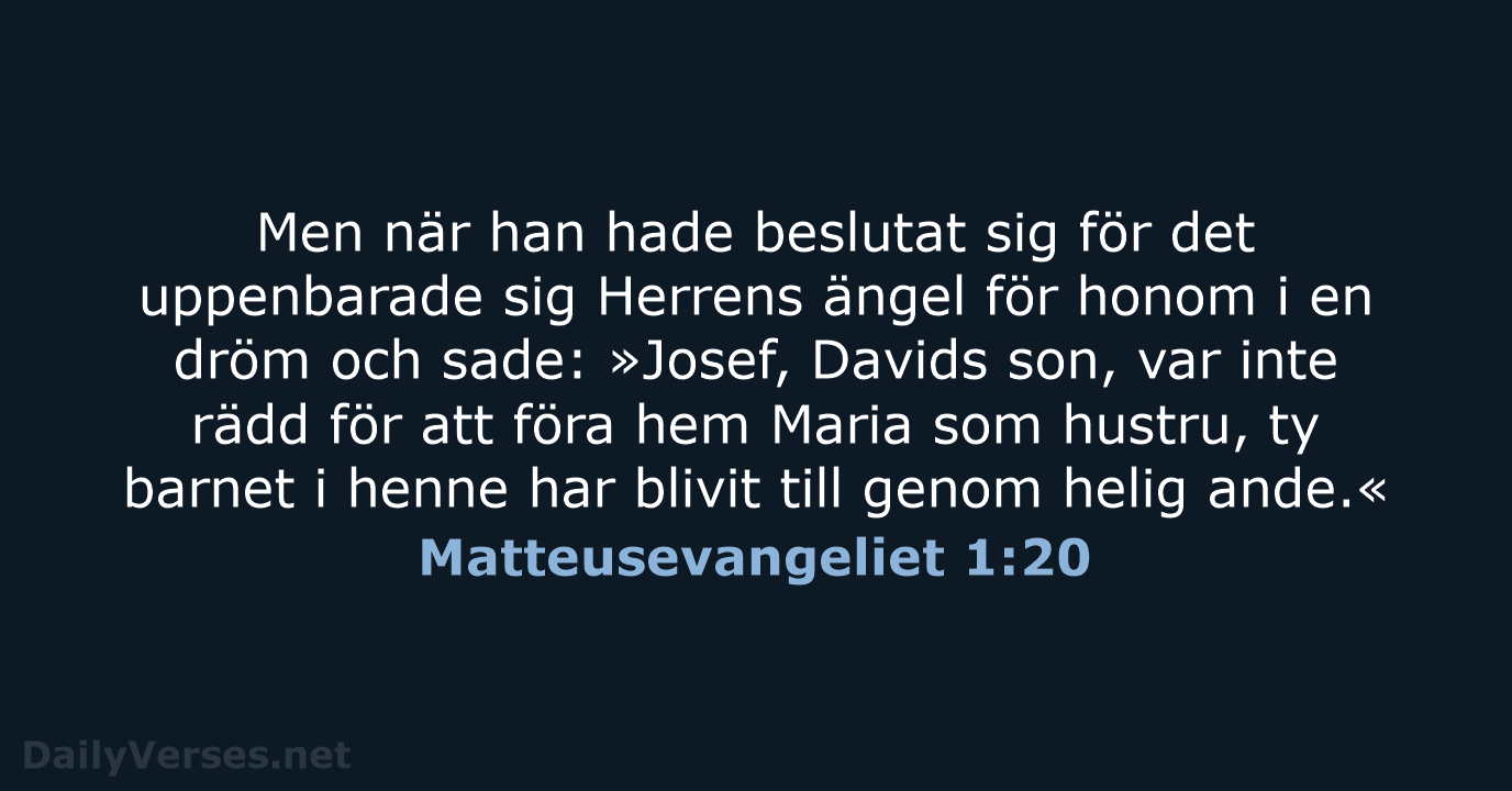 Matteusevangeliet 1:20 - B2000