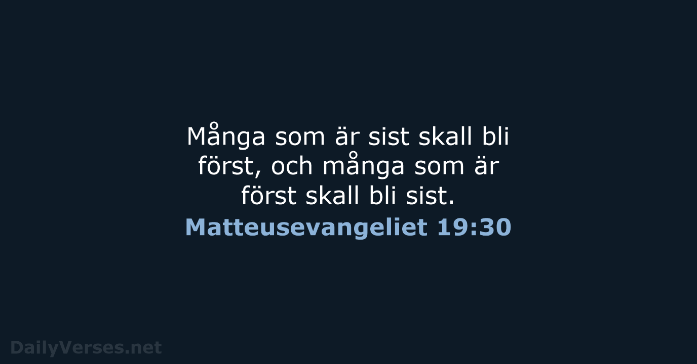 Matteusevangeliet 19:30 - B2000