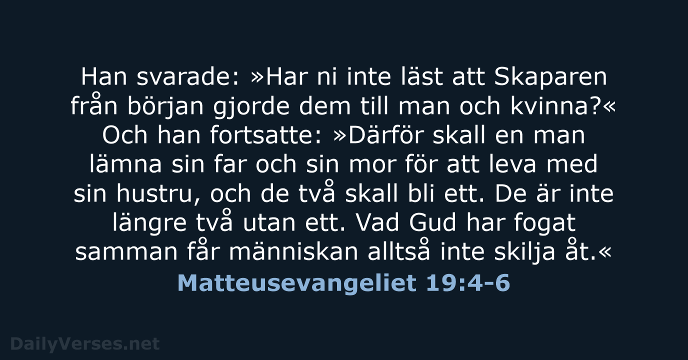 Matteusevangeliet 19:4-6 - B2000