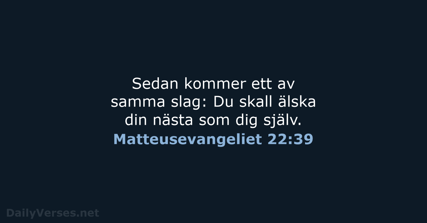 Matteusevangeliet 22:39 - B2000