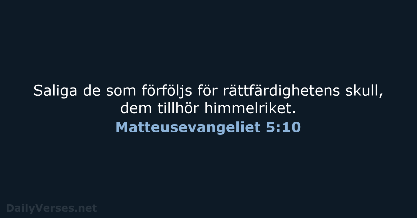 Matteusevangeliet 5:10 - B2000