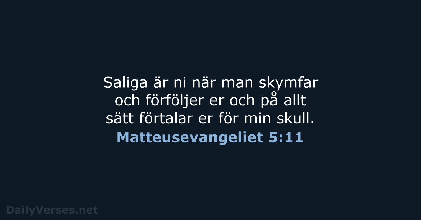 Matteusevangeliet 5:11 - B2000