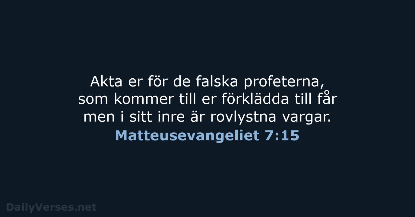 Matteusevangeliet 7:15 - B2000