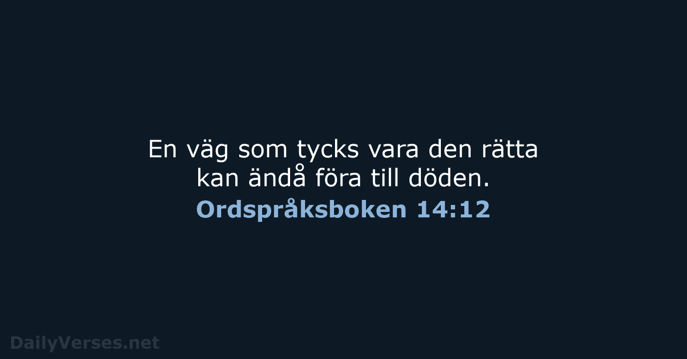 Ordspråksboken 14:12 - B2000