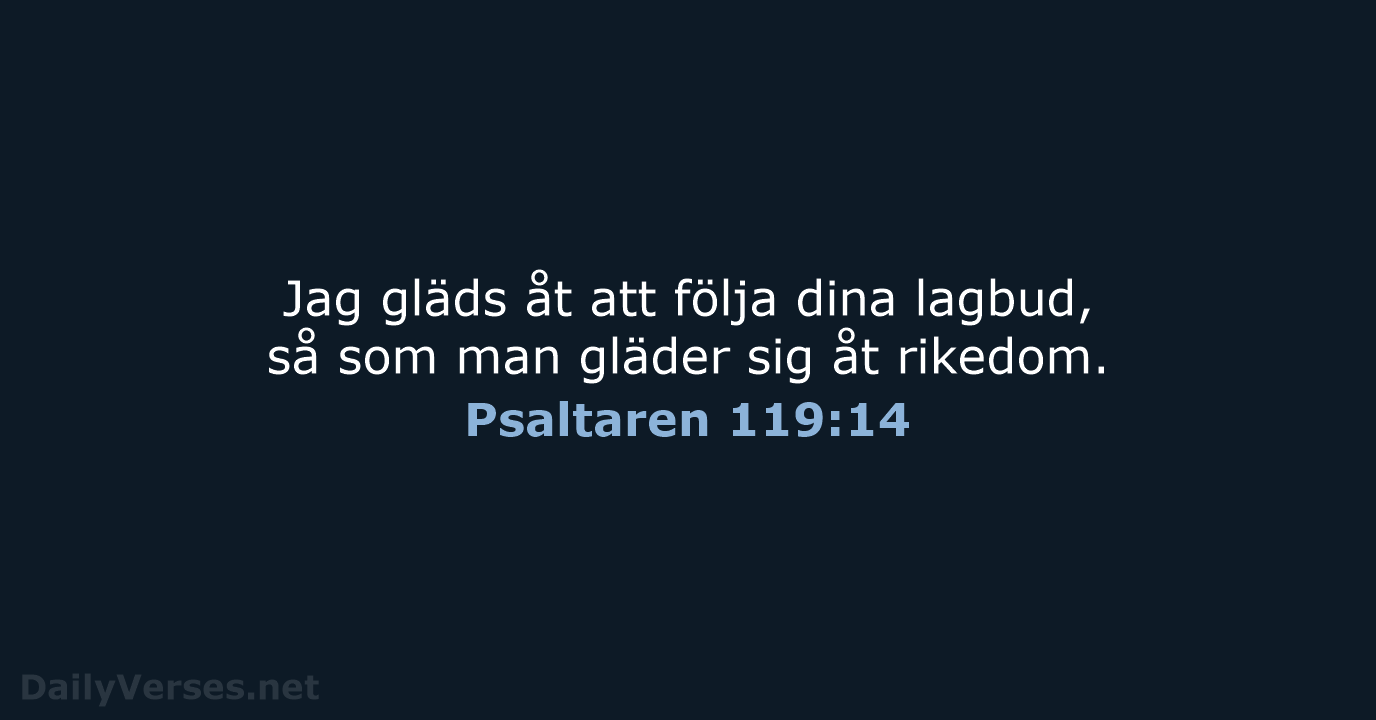 Psaltaren 119:14 - B2000