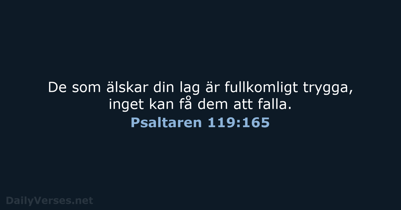 Psaltaren 119:165 - B2000