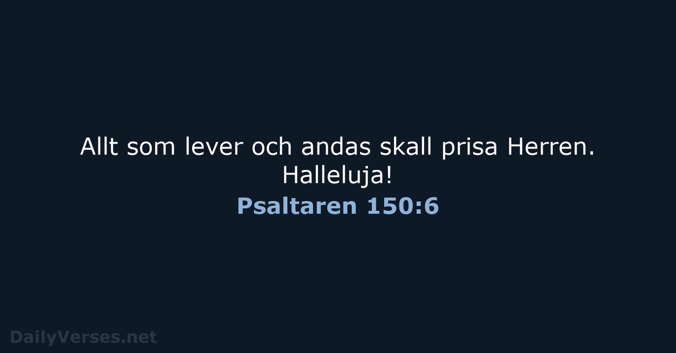 Psaltaren 150:6 - B2000