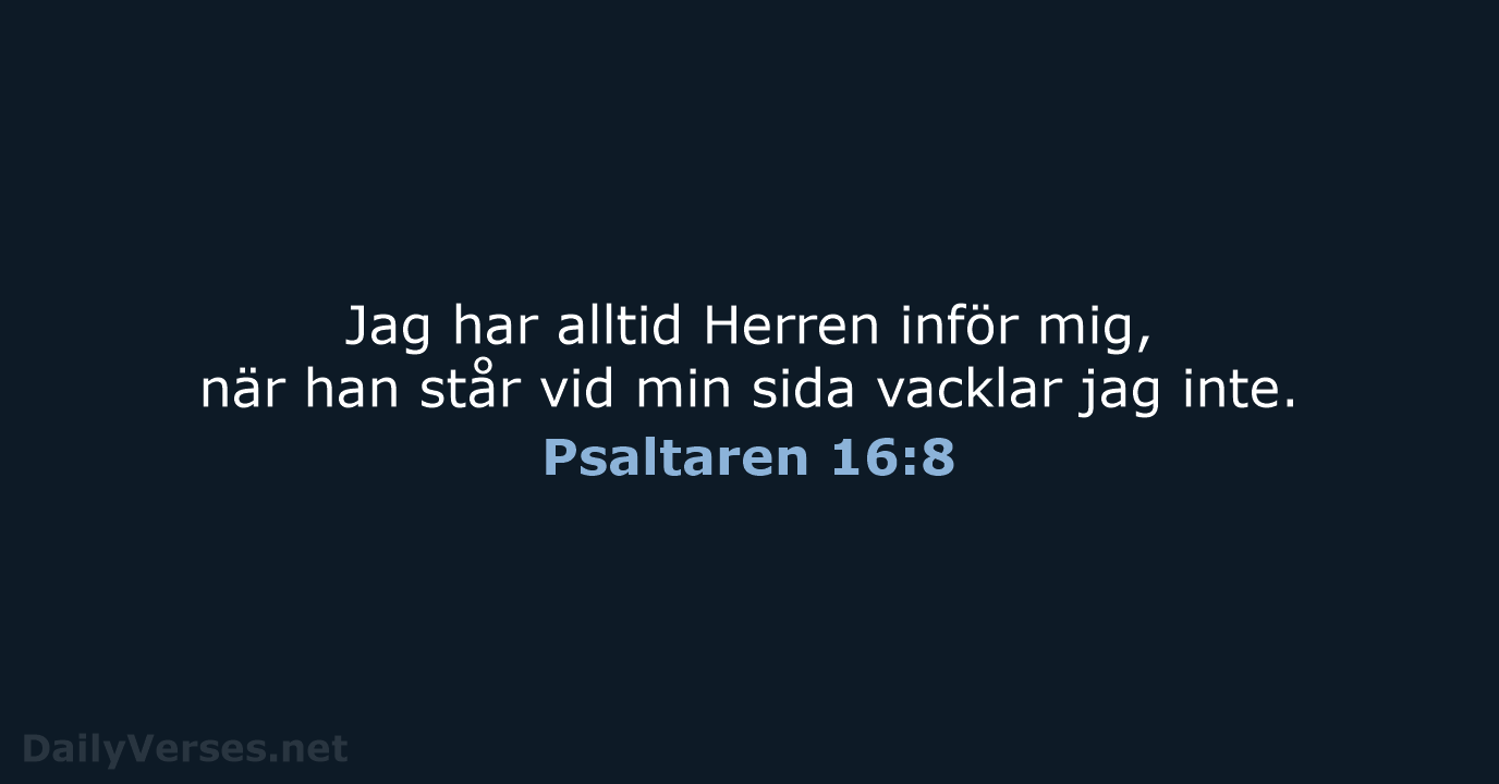 Psaltaren 16:8 - B2000