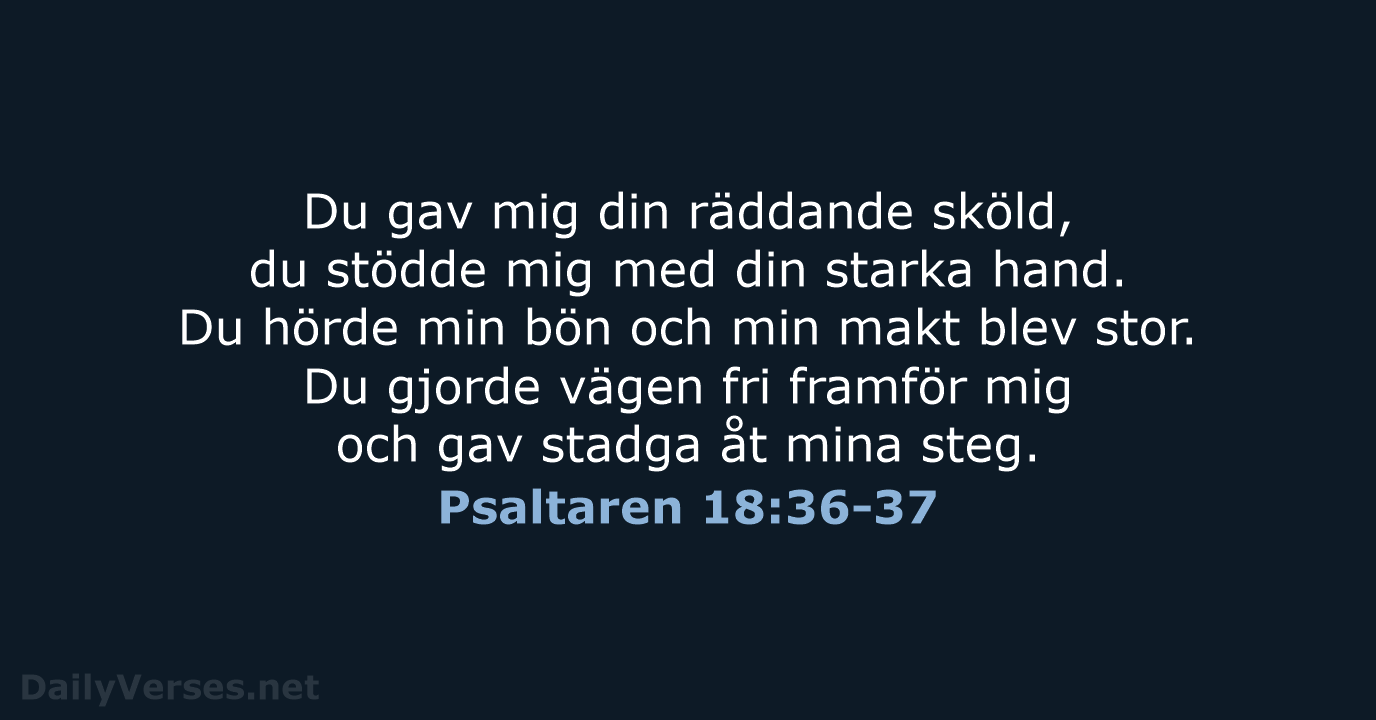 Psaltaren 18:36-37 - B2000