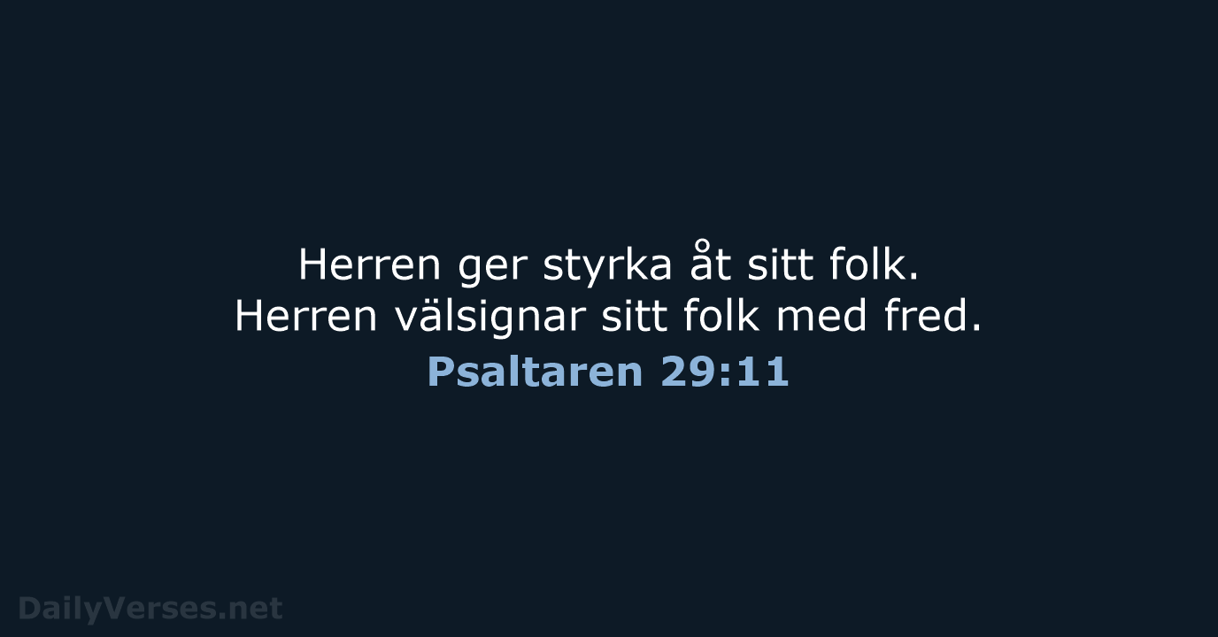 Psaltaren 29:11 - B2000