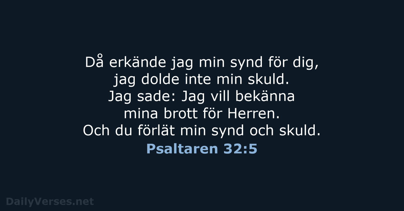 Psaltaren 32:5 - B2000