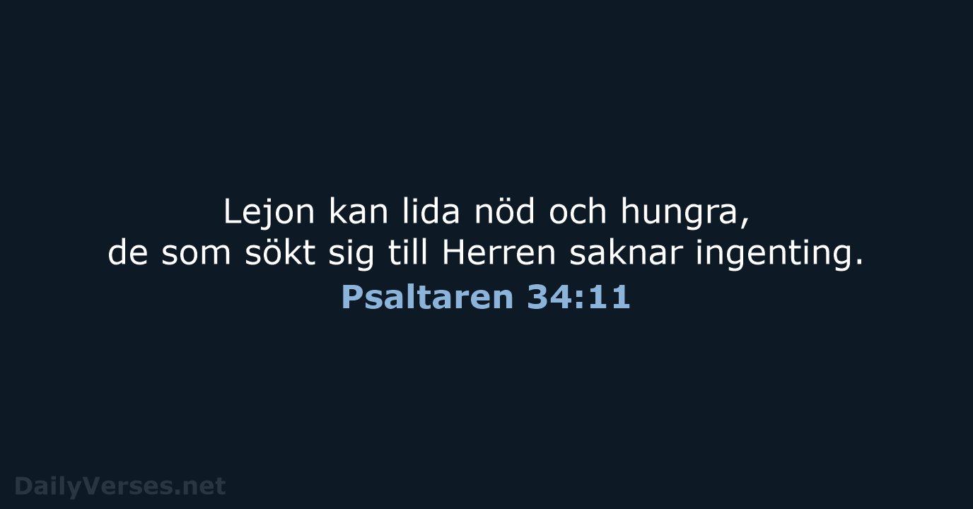 Psaltaren 34:11 - B2000
