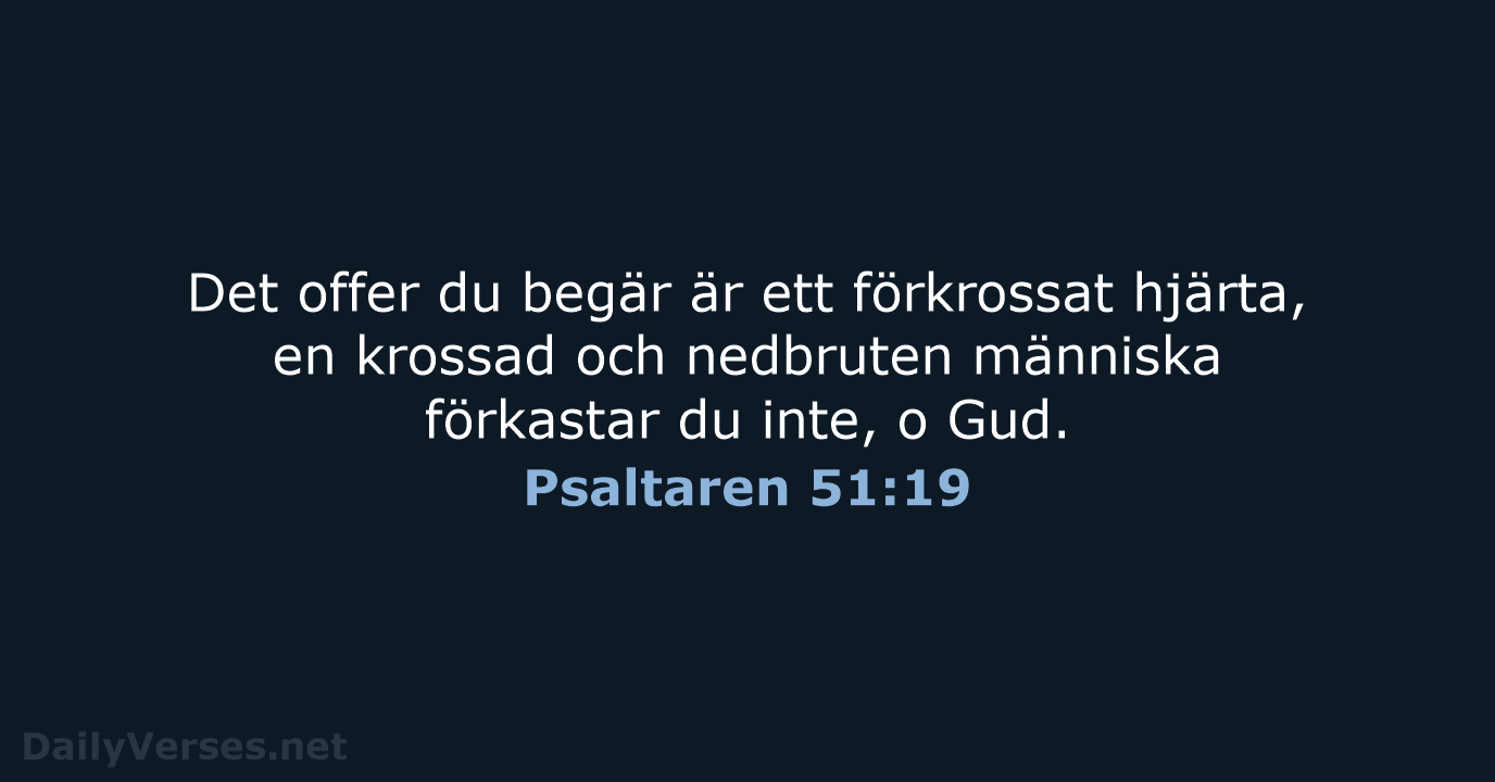 Psaltaren 51:19 - B2000