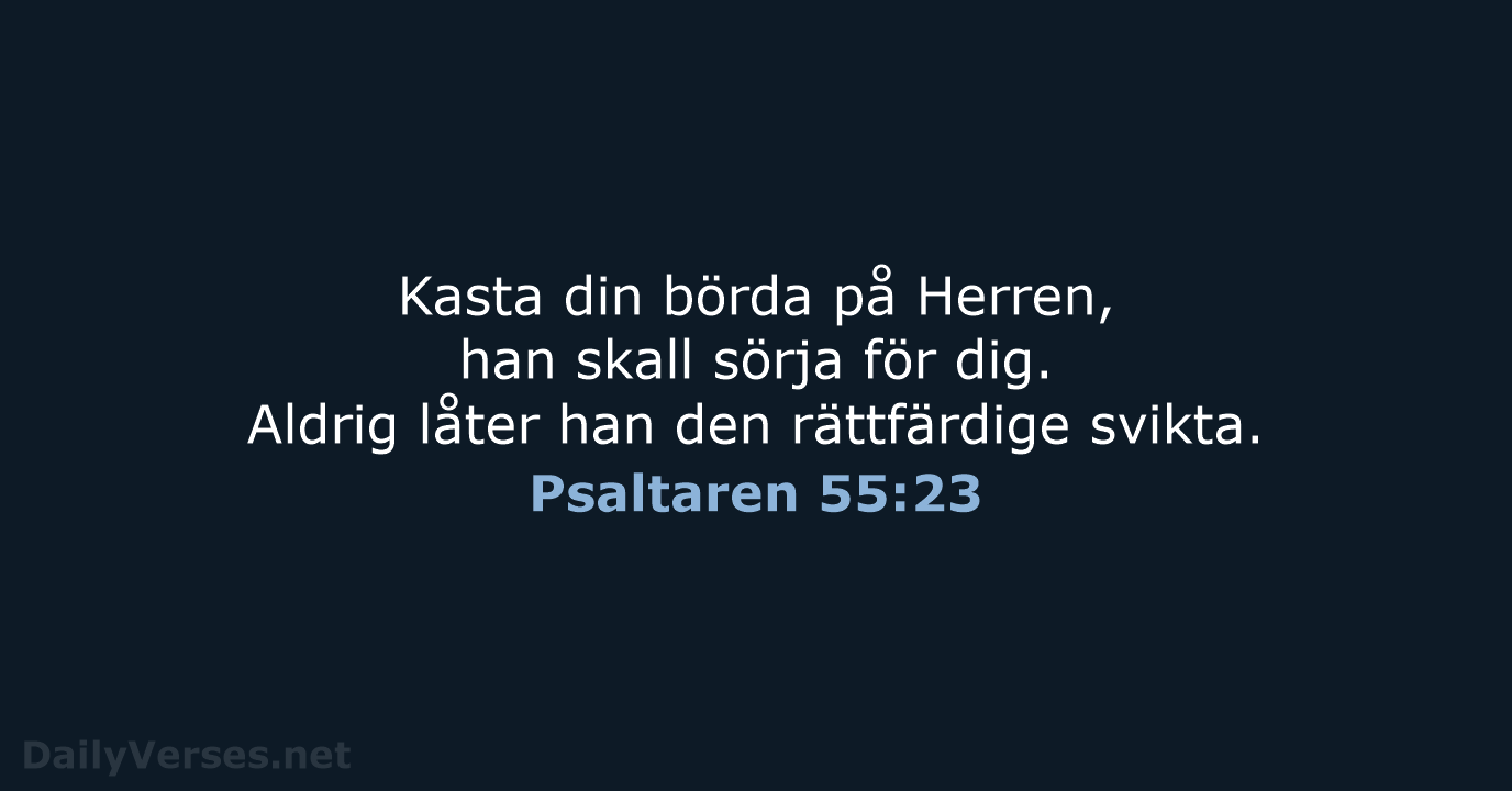 Psaltaren 55:23 - B2000