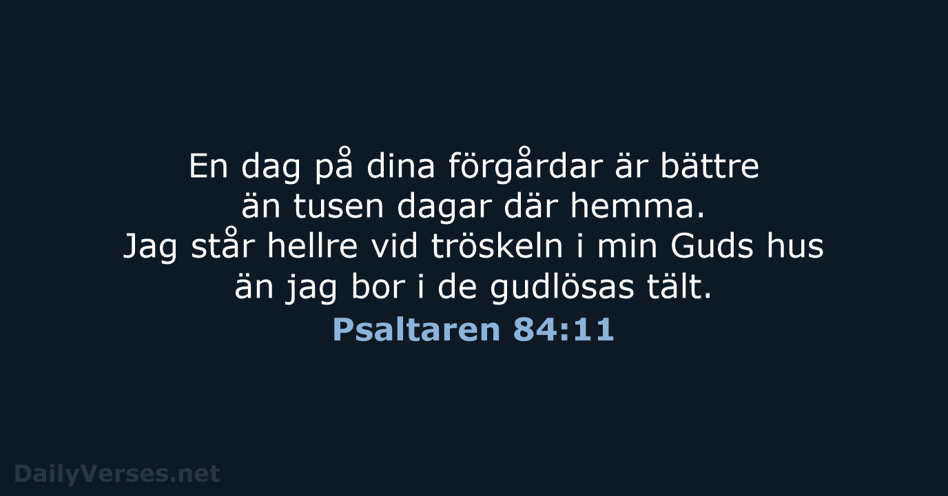 Psaltaren 84:11 - B2000