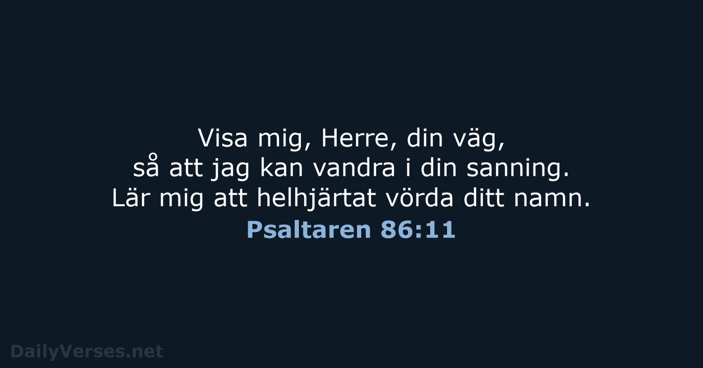 Psaltaren 86:11 - B2000