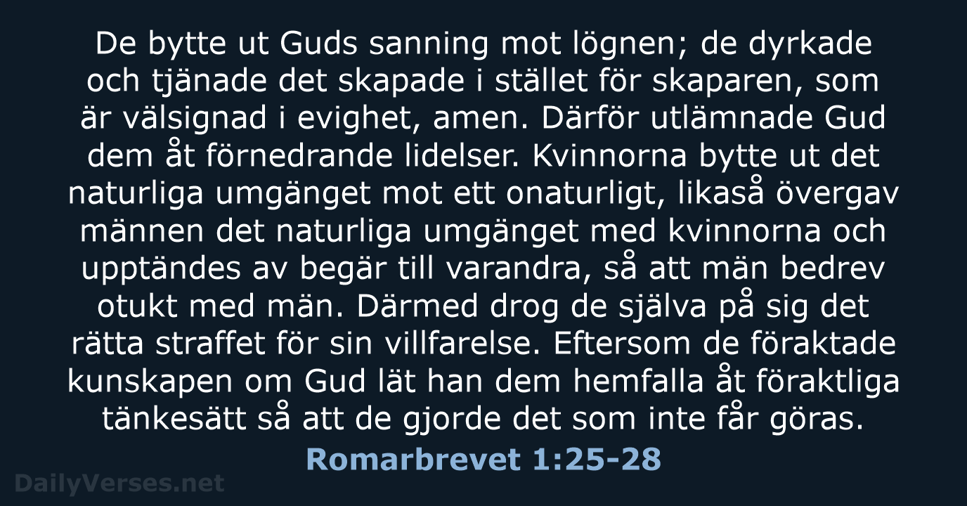 Romarbrevet 1:25-28 - B2000