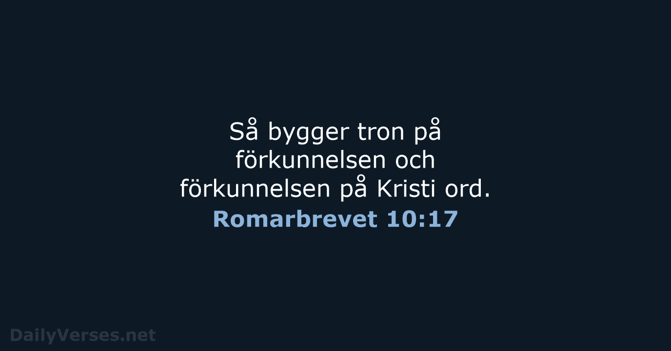 Romarbrevet 10:17 - B2000