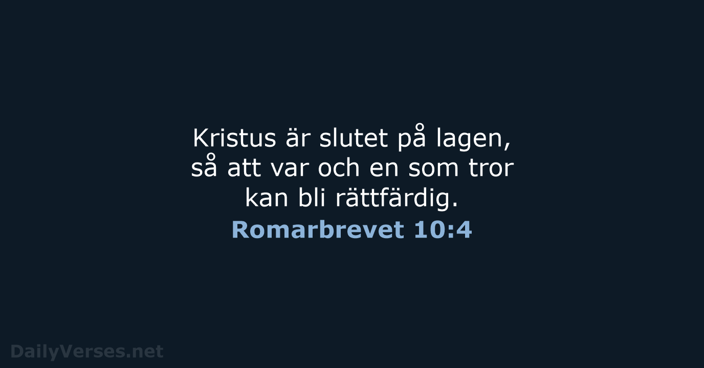 Romarbrevet 10:4 - B2000