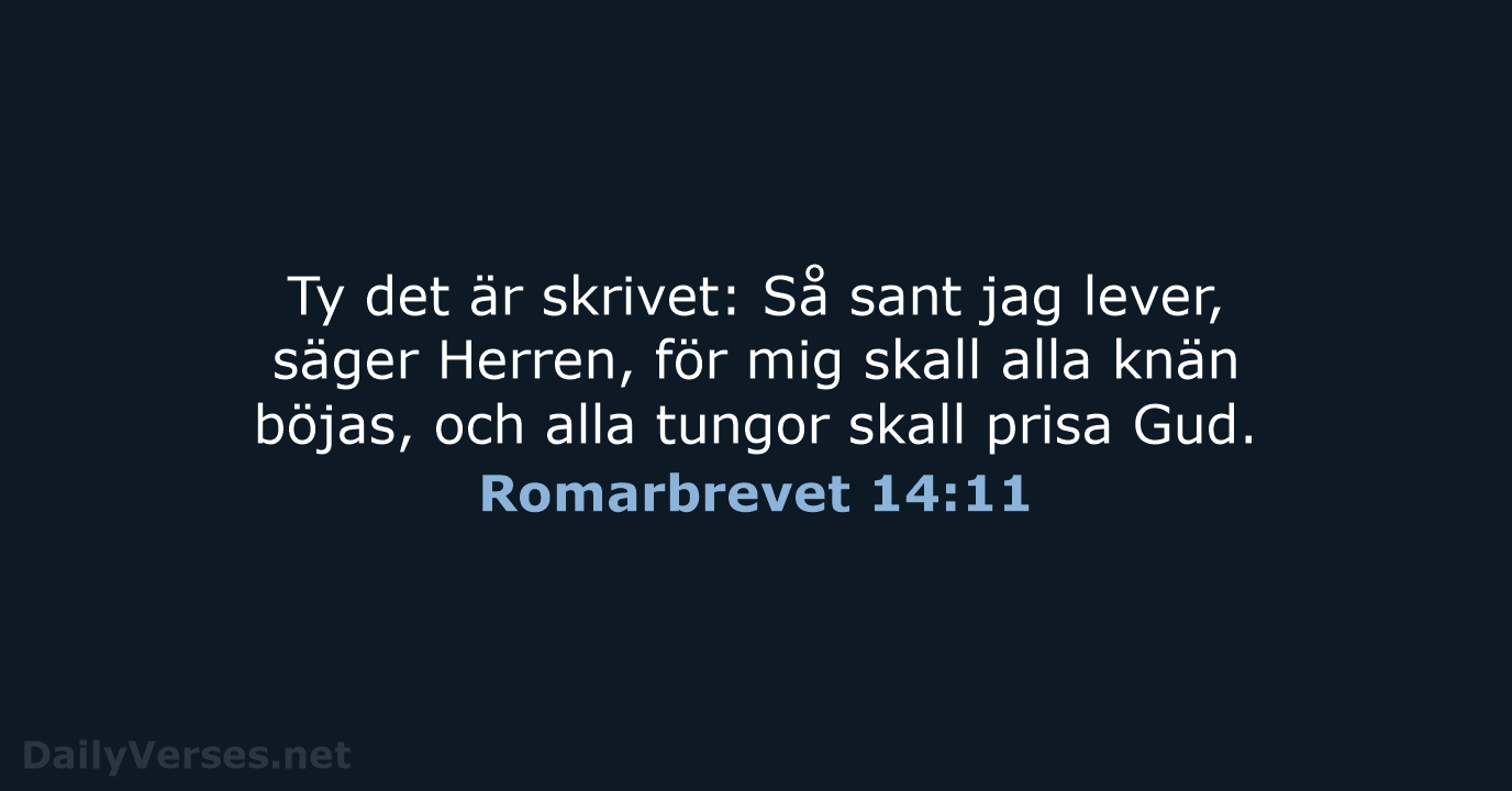 Romarbrevet 14:11 - B2000
