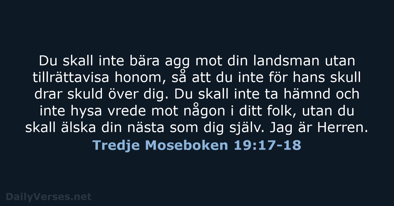 Tredje Moseboken 19:17-18 - B2000