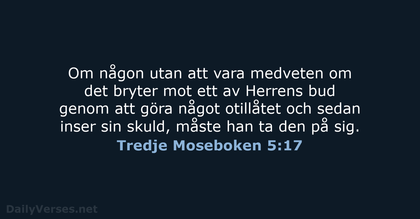Tredje Moseboken 5:17 - B2000