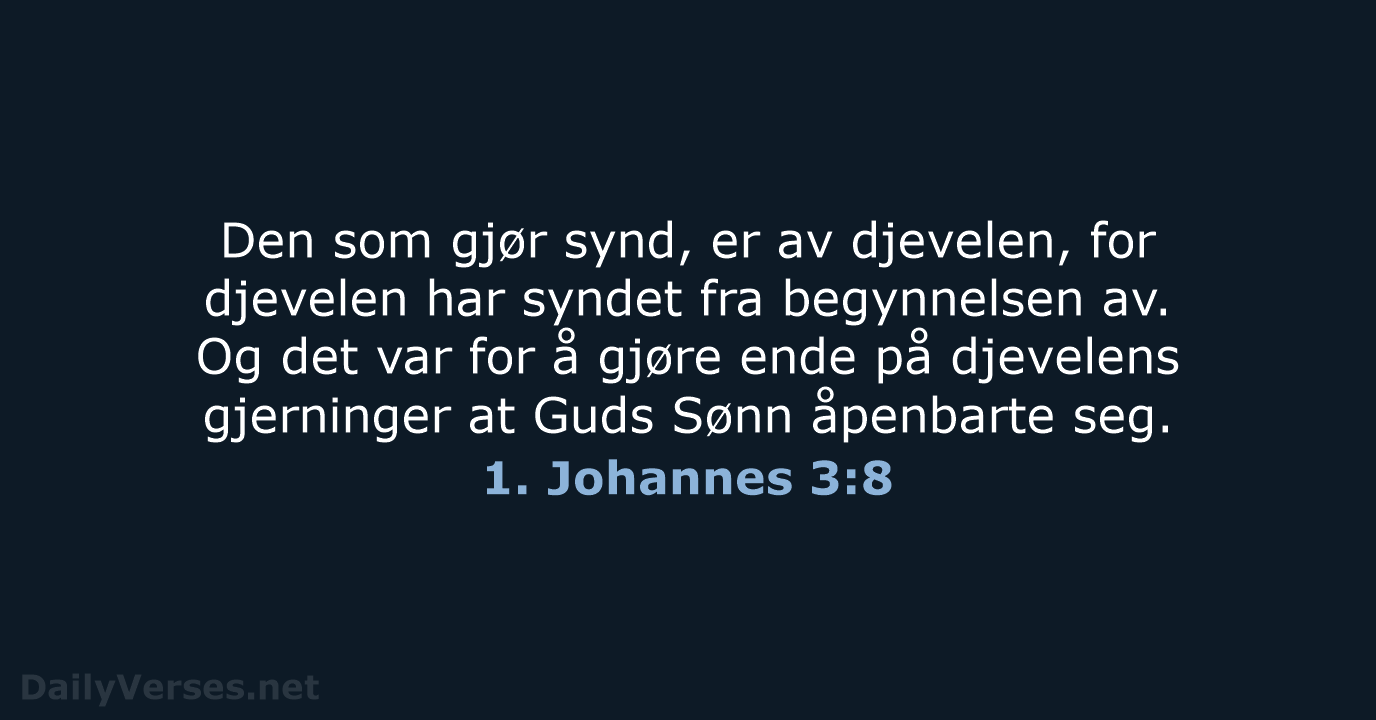 1. Johannes 3:8 - B2024