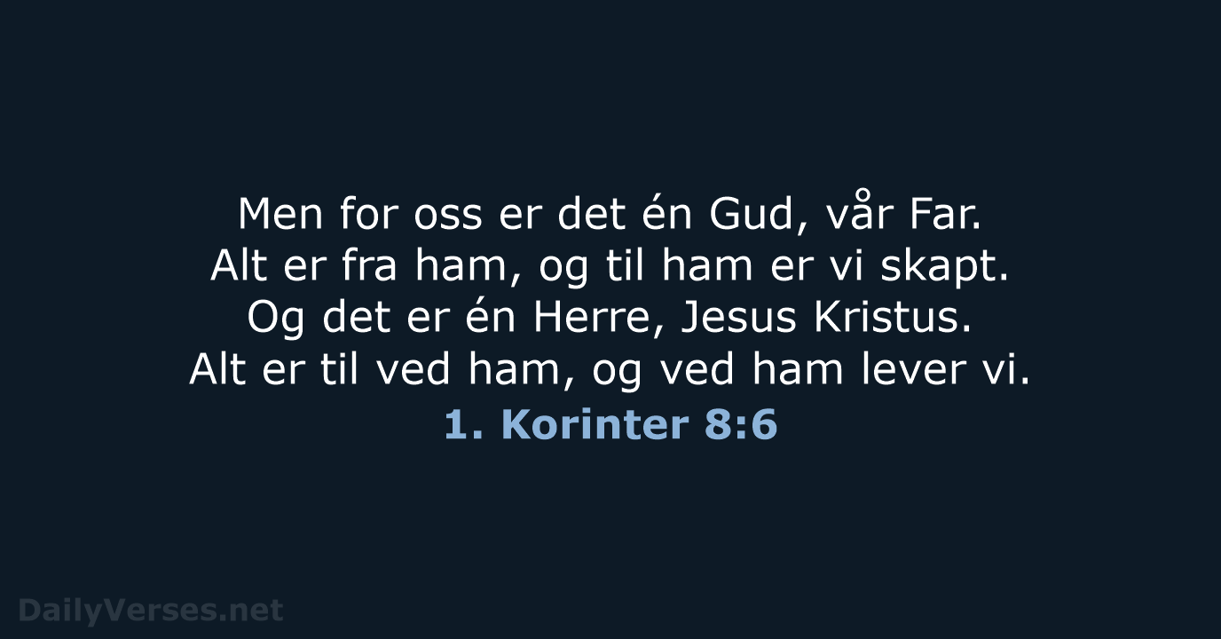 1. Korinter 8:6 - B2024