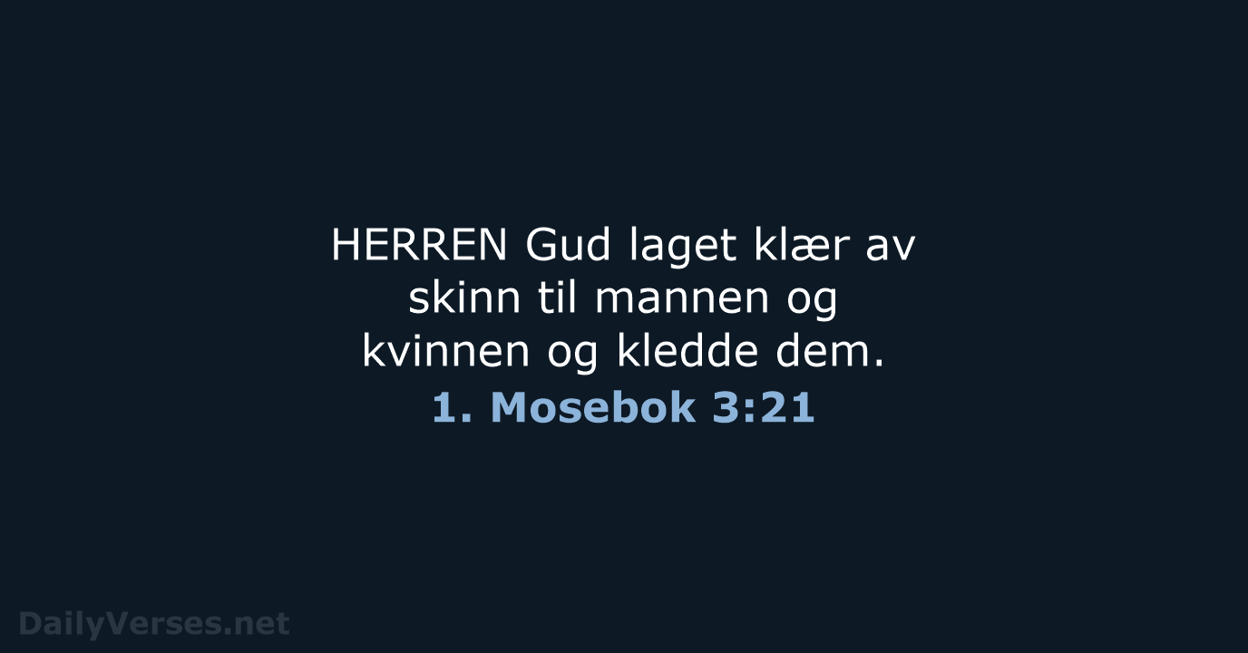 1. Mosebok 3:21 - B2024