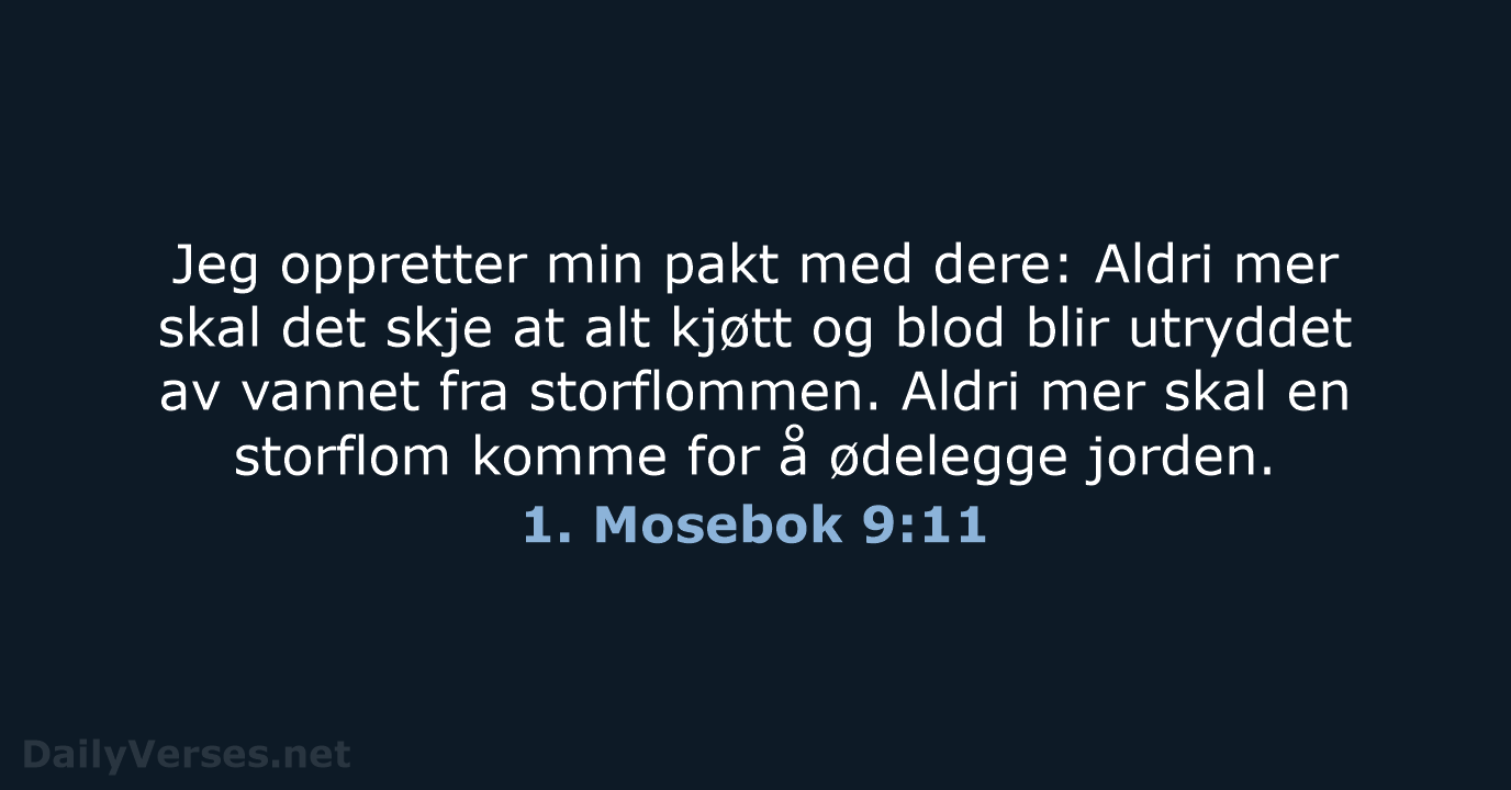 1. Mosebok 9:11 - B2024