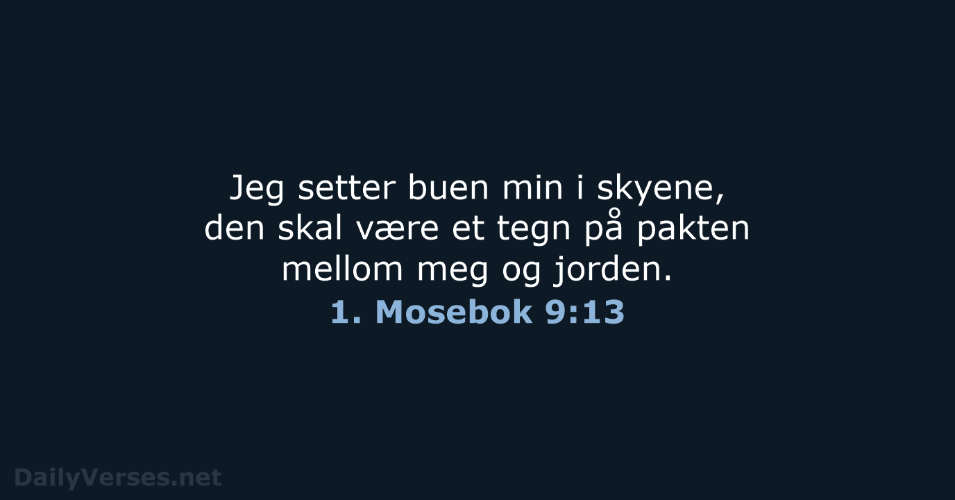 1. Mosebok 9:13 - B2024