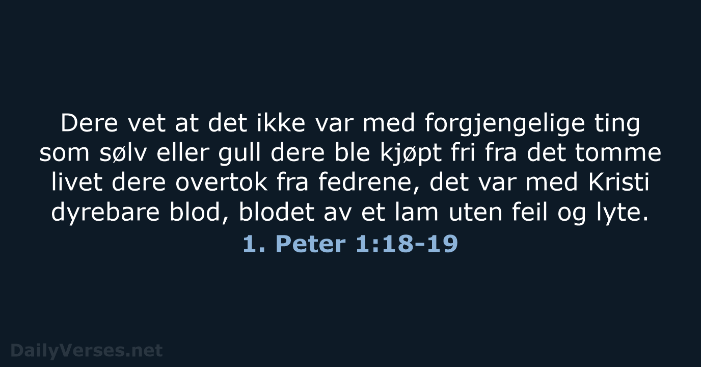 1. Peter 1:18-19 - B2024