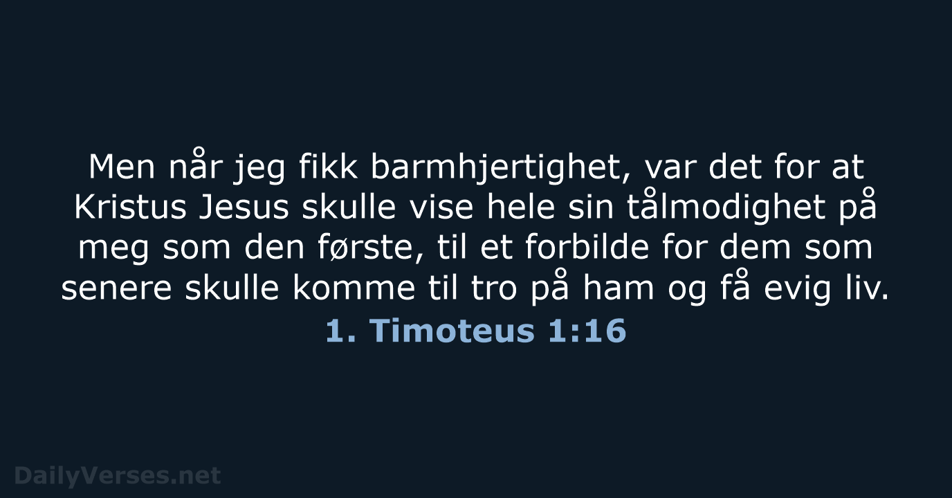 1. Timoteus 1:16 - B2024