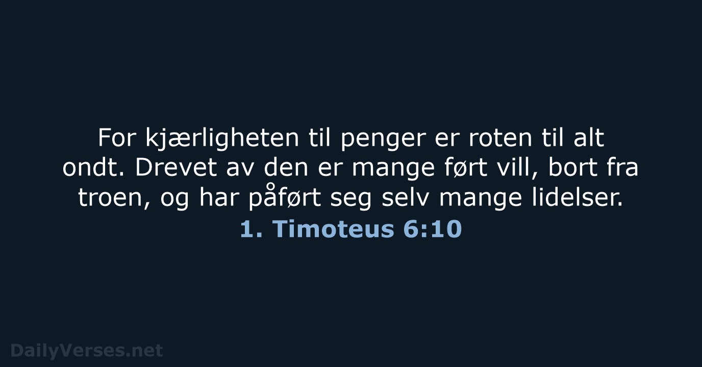 1. Timoteus 6:10 - B2024