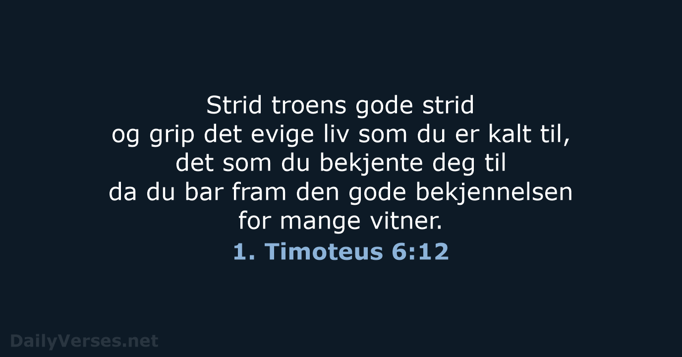 1. Timoteus 6:12 - B2024