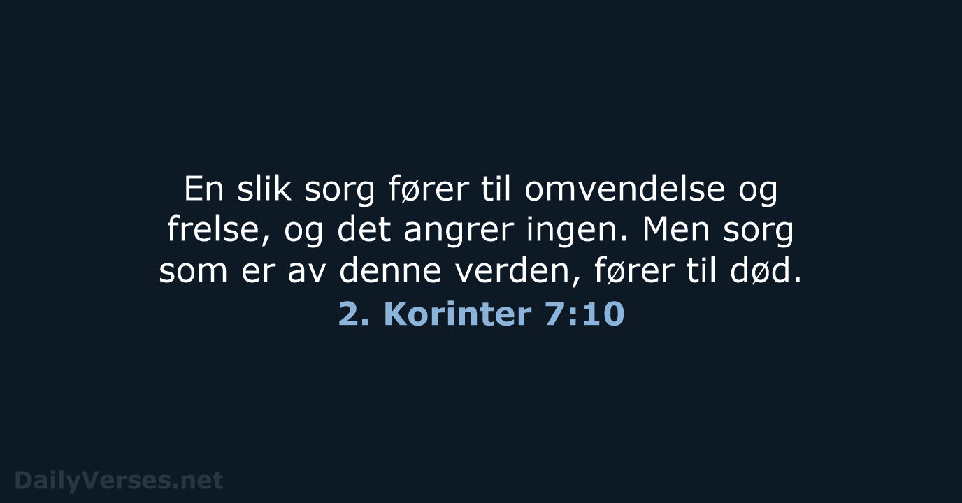 2. Korinter 7:10 - B2024
