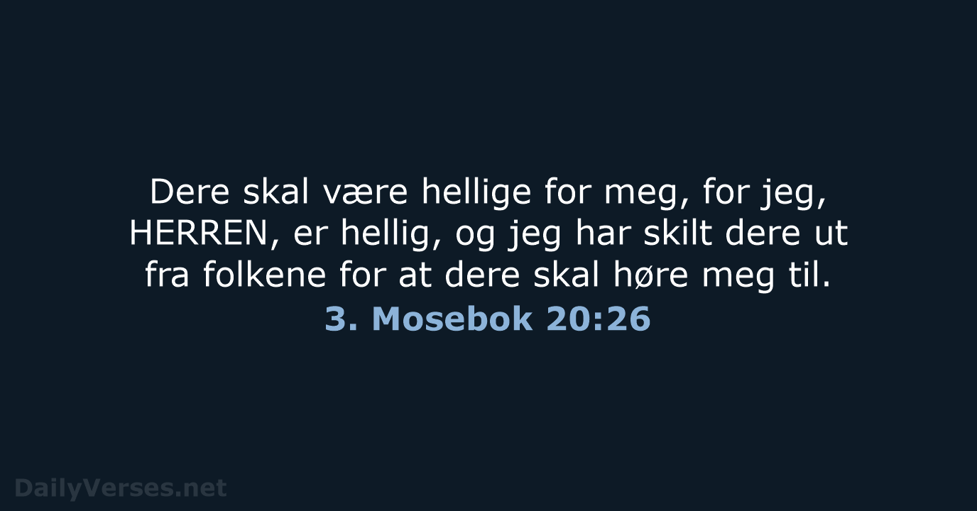 3. Mosebok 20:26 - B2024