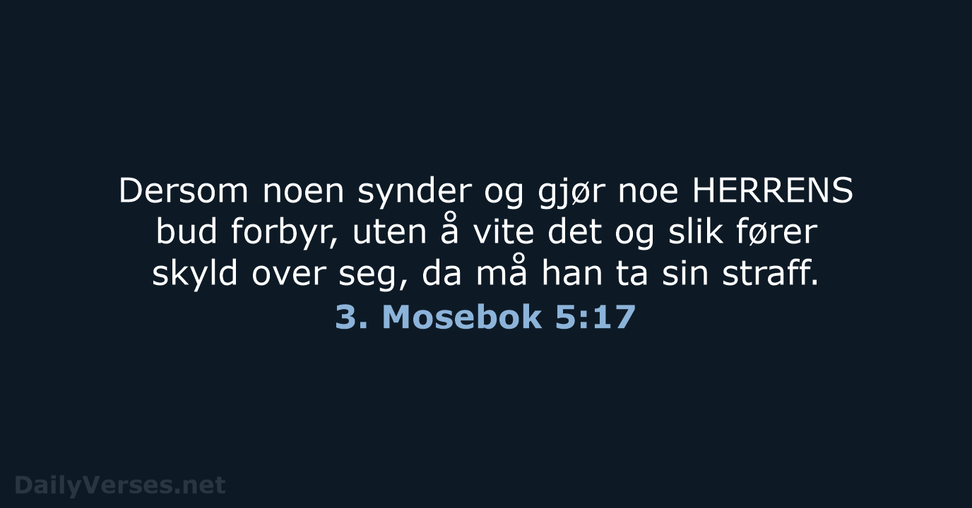 3. Mosebok 5:17 - B2024