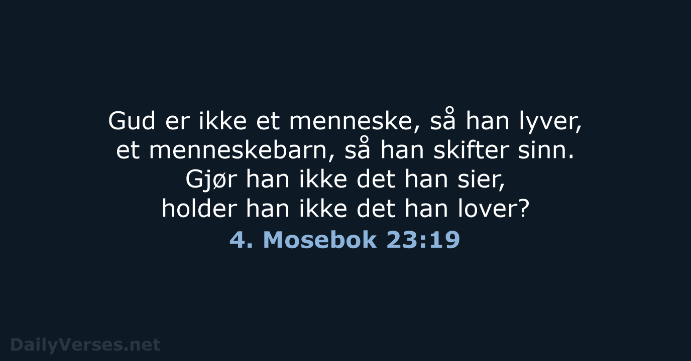 4. Mosebok 23:19 - B2024
