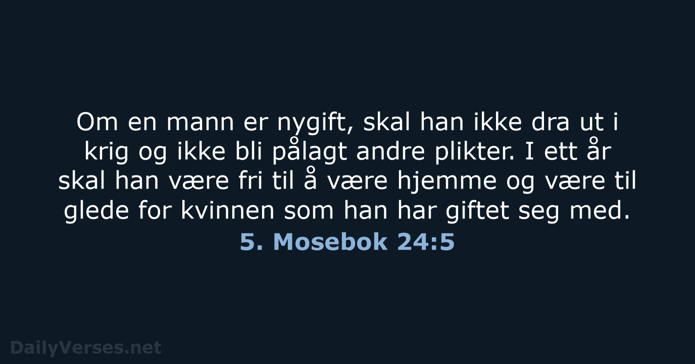 5. Mosebok 24:5 - B2024
