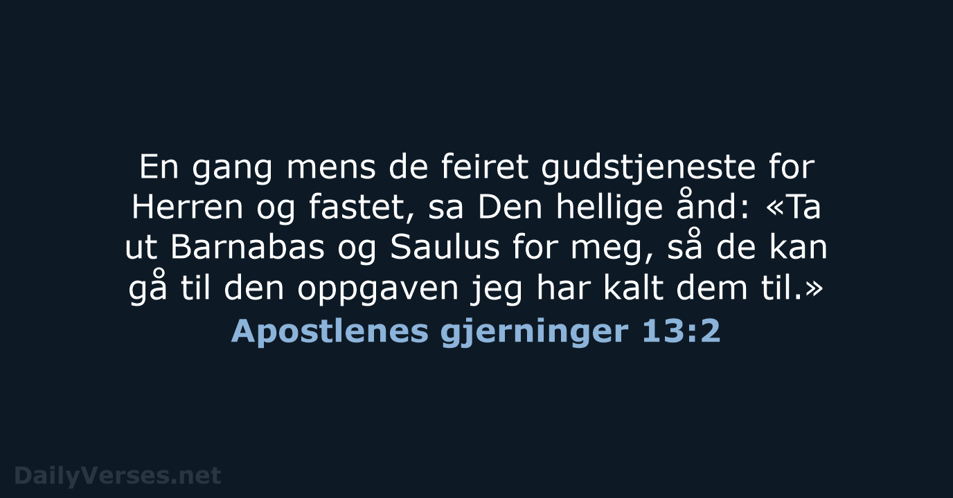 Apostlenes gjerninger 13:2 - B2024