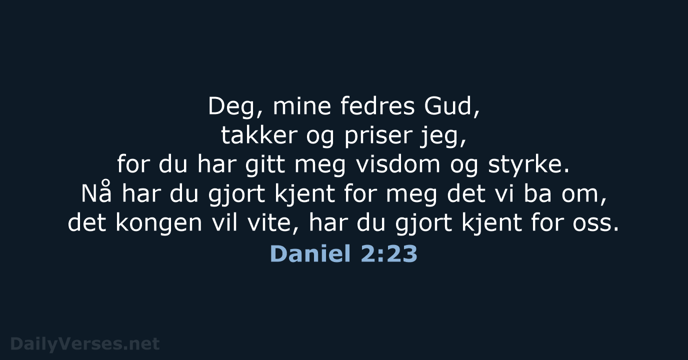 Daniel 2:23 - B2024