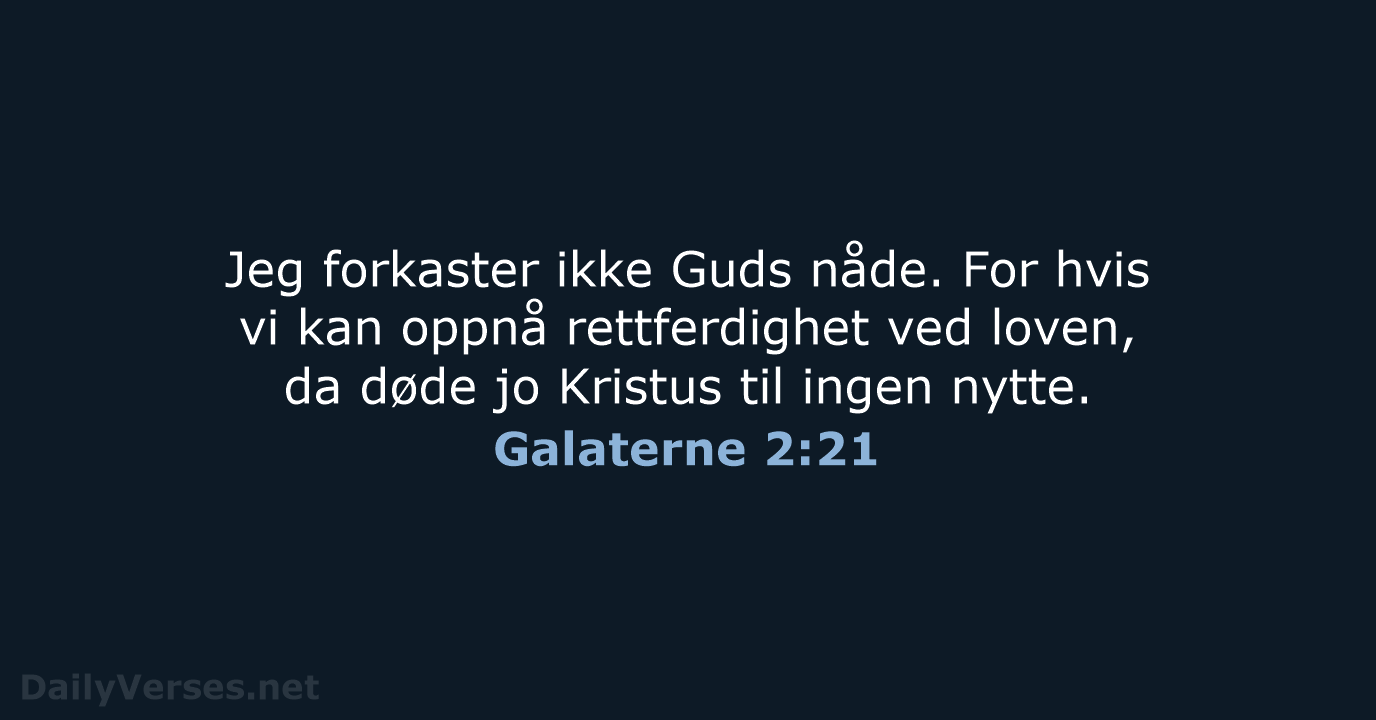 Galaterne 2:21 - B2024