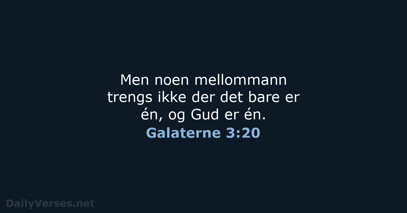 Galaterne 3:20 - B2024