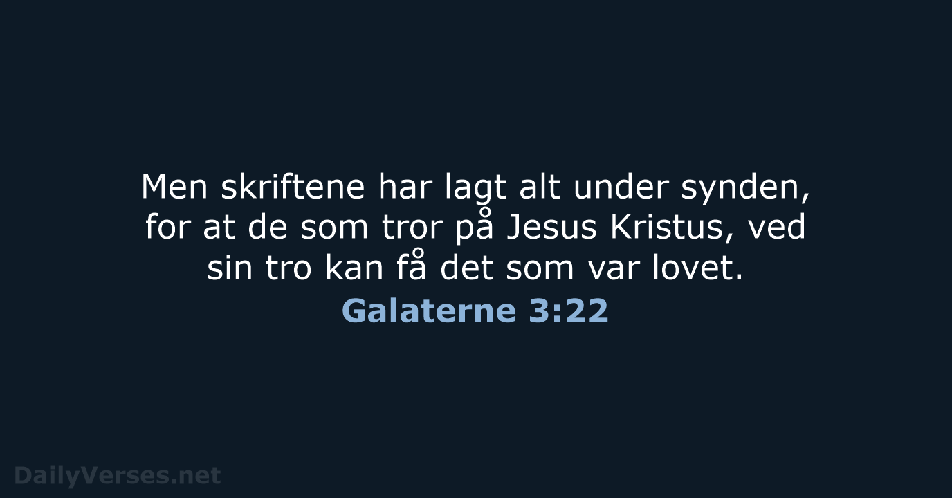 Galaterne 3:22 - B2024