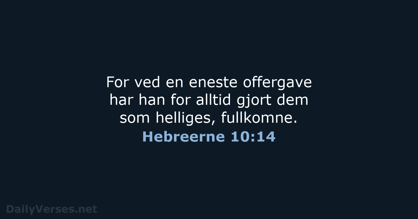 Hebreerne 10:14 - B2024