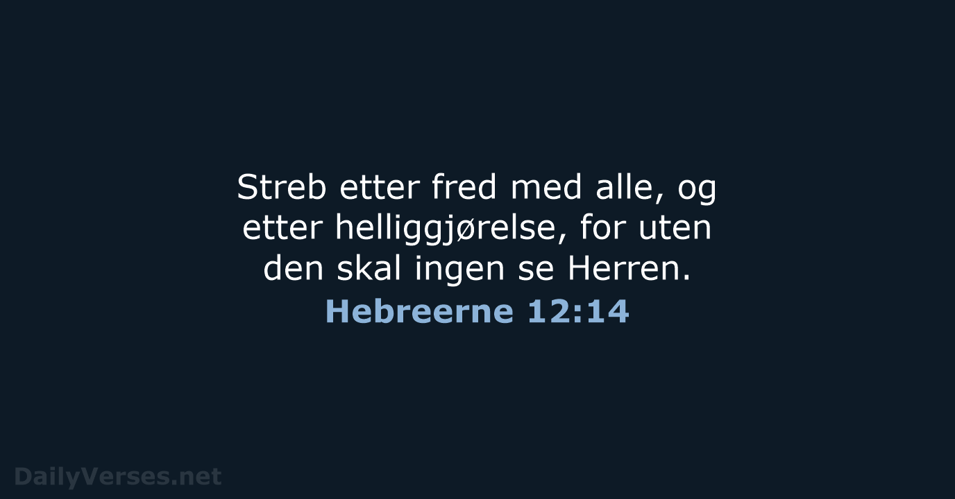 Hebreerne 12:14 - B2024