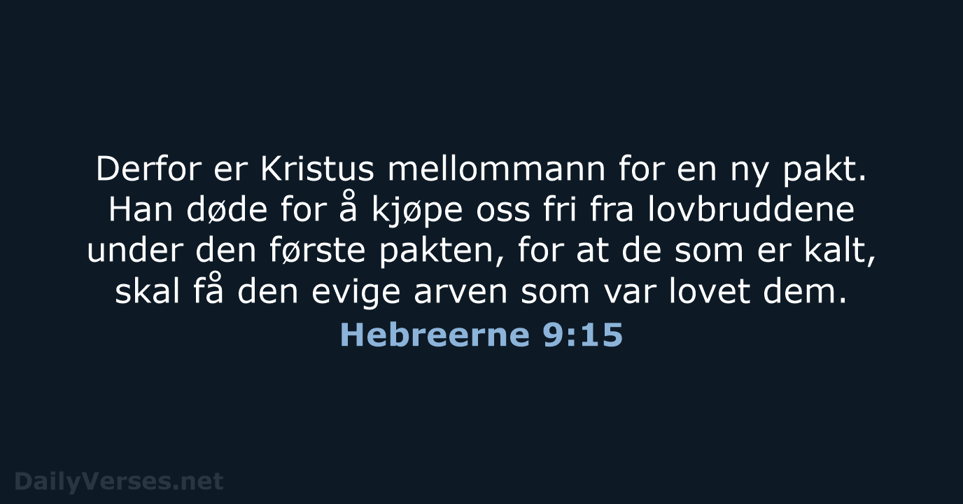 Hebreerne 9:15 - B2024