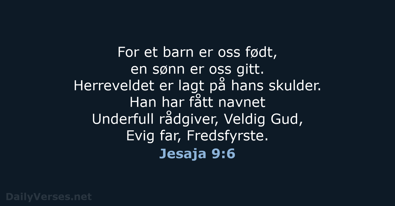 Jesaja 9:6 - B2024