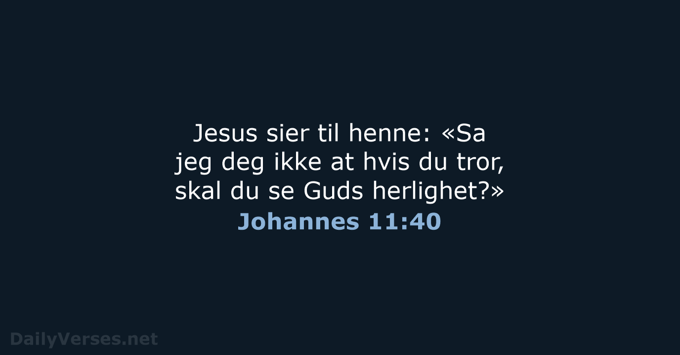 Johannes 11:40 - B2024